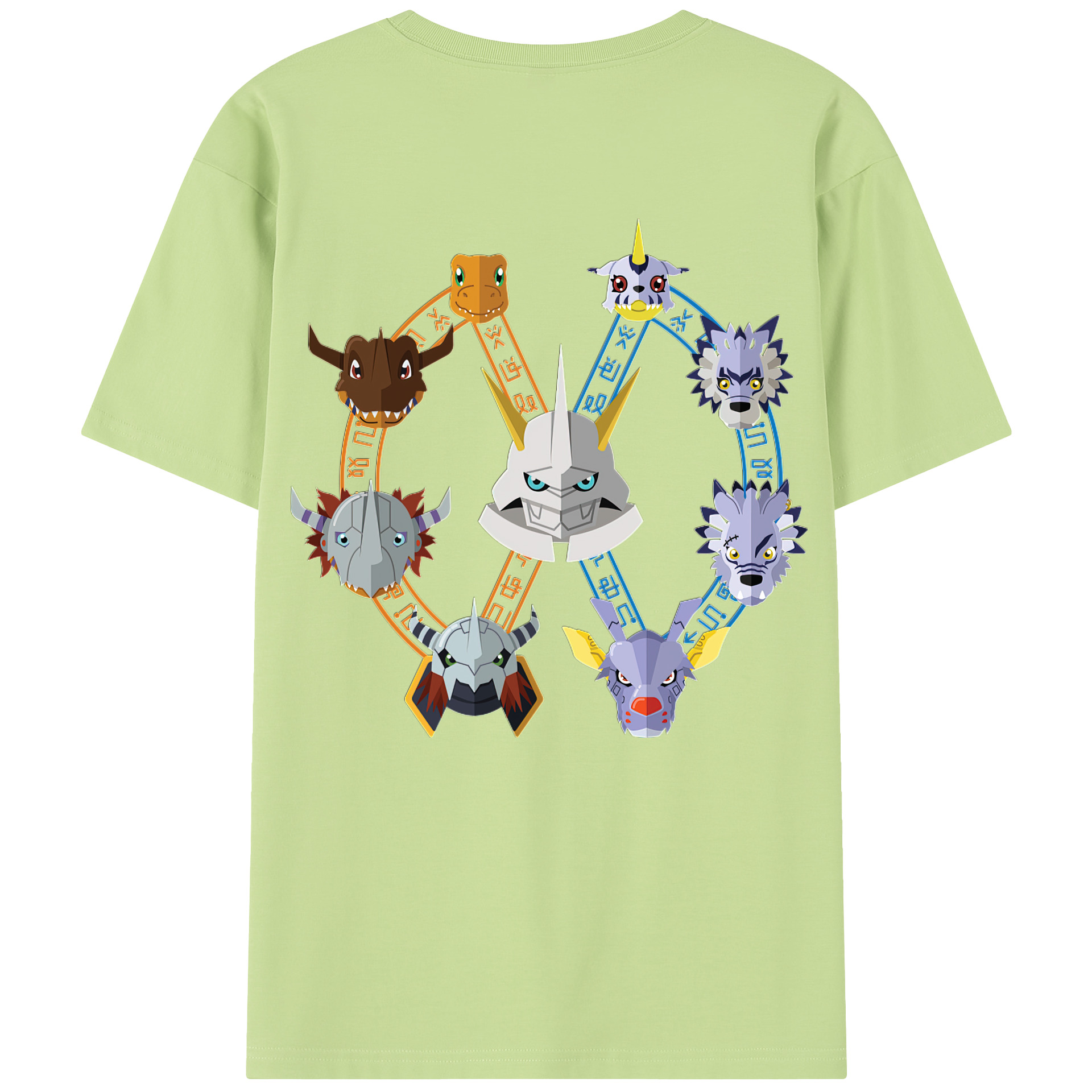 （画像用） Digimon デジタルモンスター/デジモン 綿100％半袖Tシャツ（背面プリント）